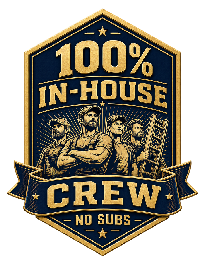 Badge: 100% in-house crew, no subcontractors