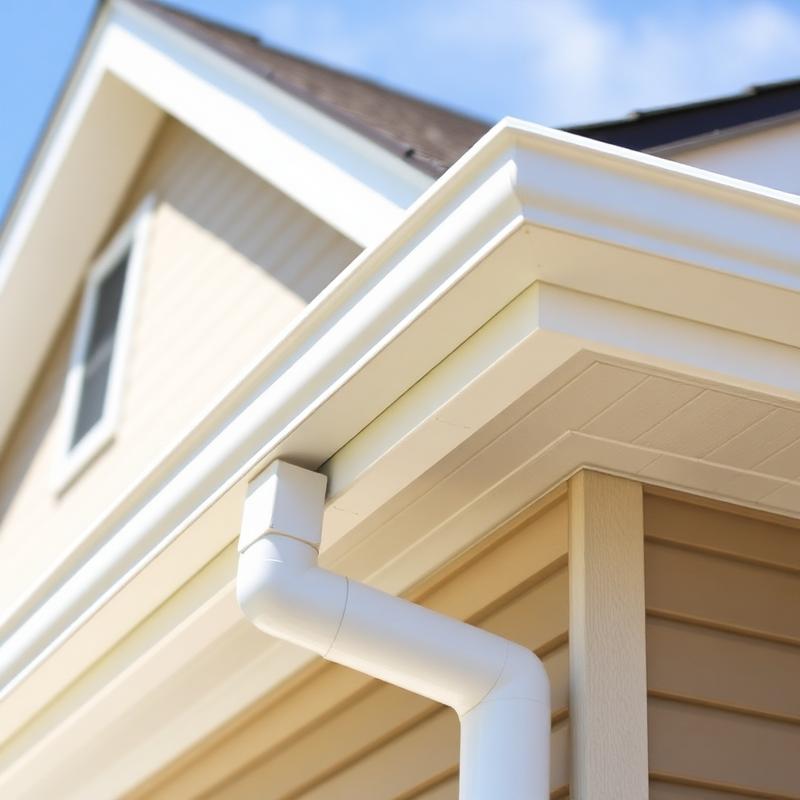New seamless aluminum gutters and downspout